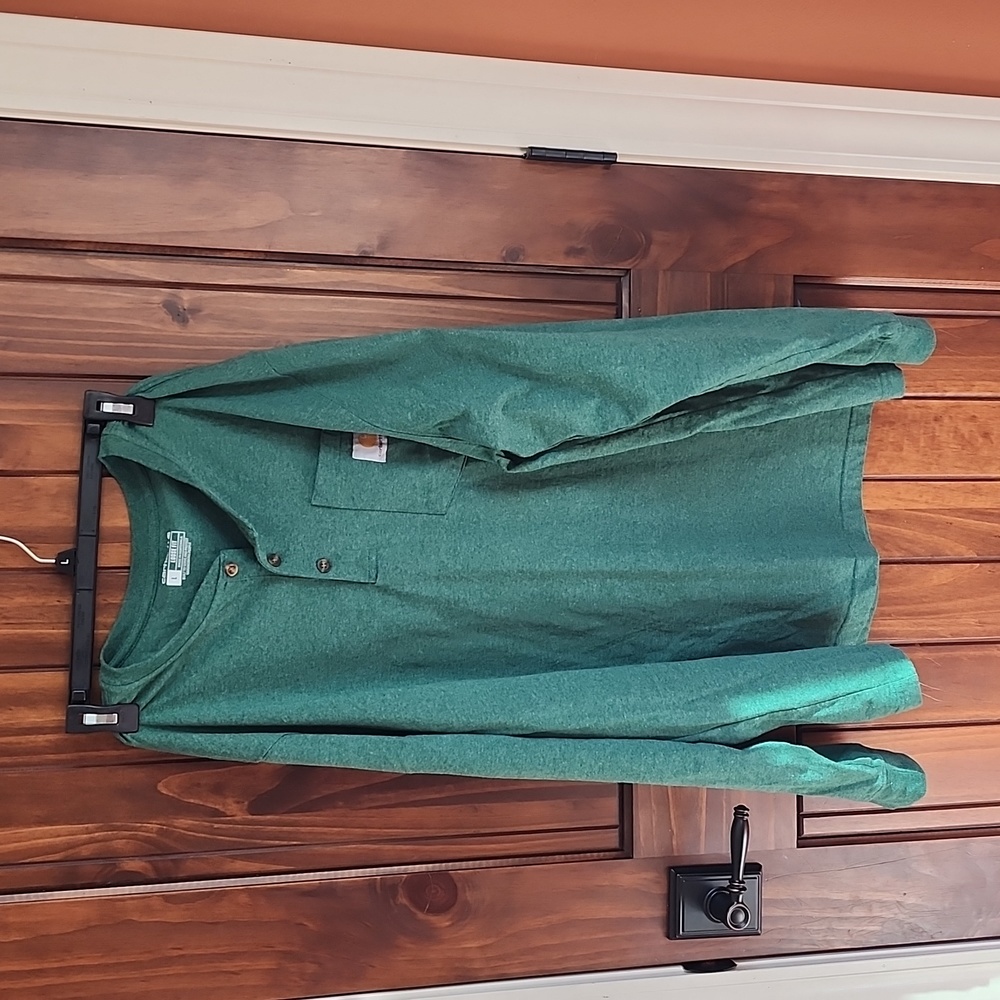 Carhartt Loose Fit Large Green Long sleeve Henley
